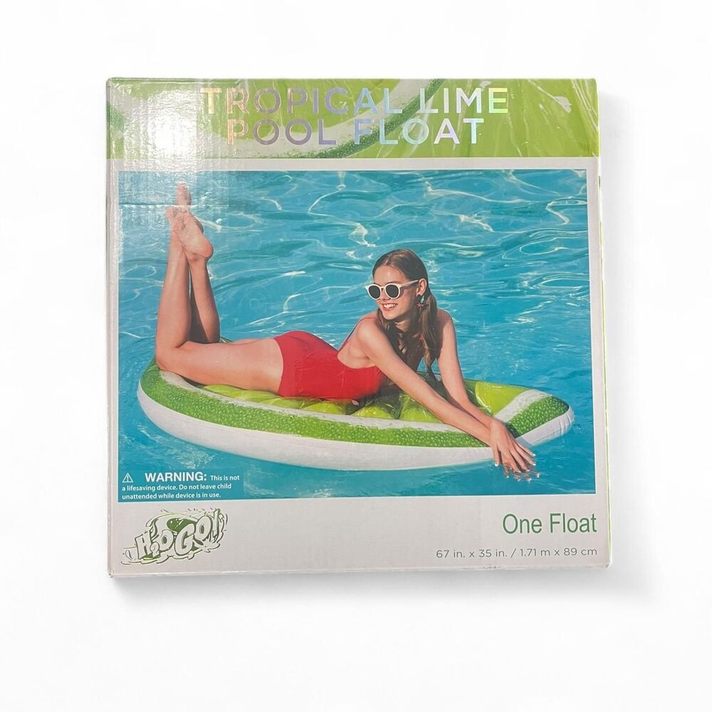 H2OGO! Tropical Lime Inflatable Pool Float Summer Lounge Raft